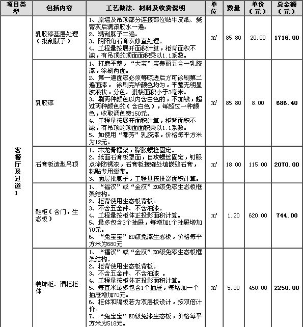 装修报价单